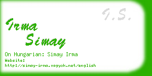 irma simay business card